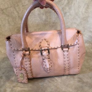 Light pink leather Fendi handbag